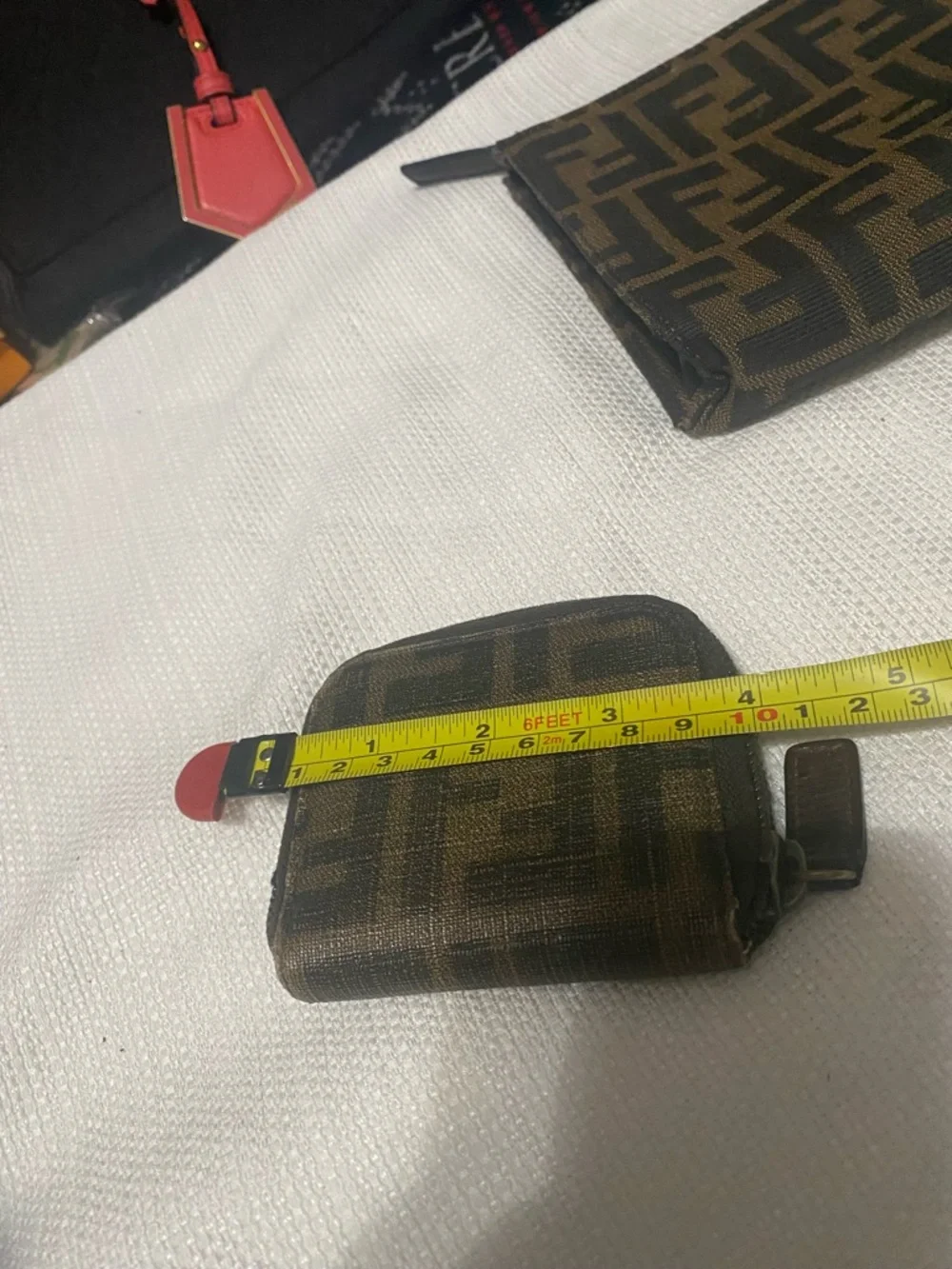 Fendi Brown Monogram Coin Pouch and Mini Pouch) Both Authentic. - Picture 14 of 15